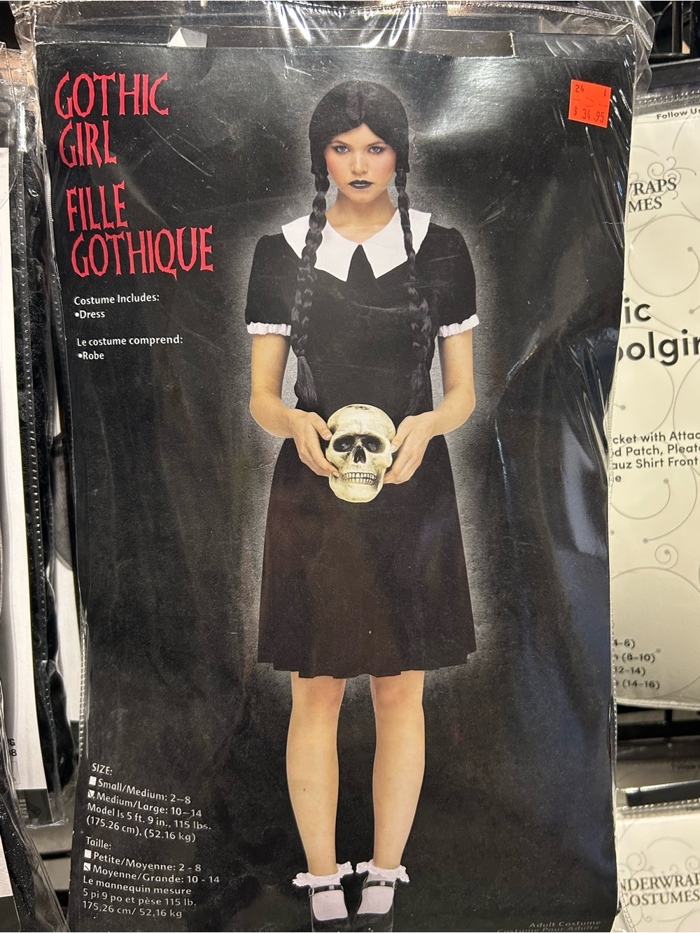 Gothic Girl Black Costume Dress - Halloween Costume